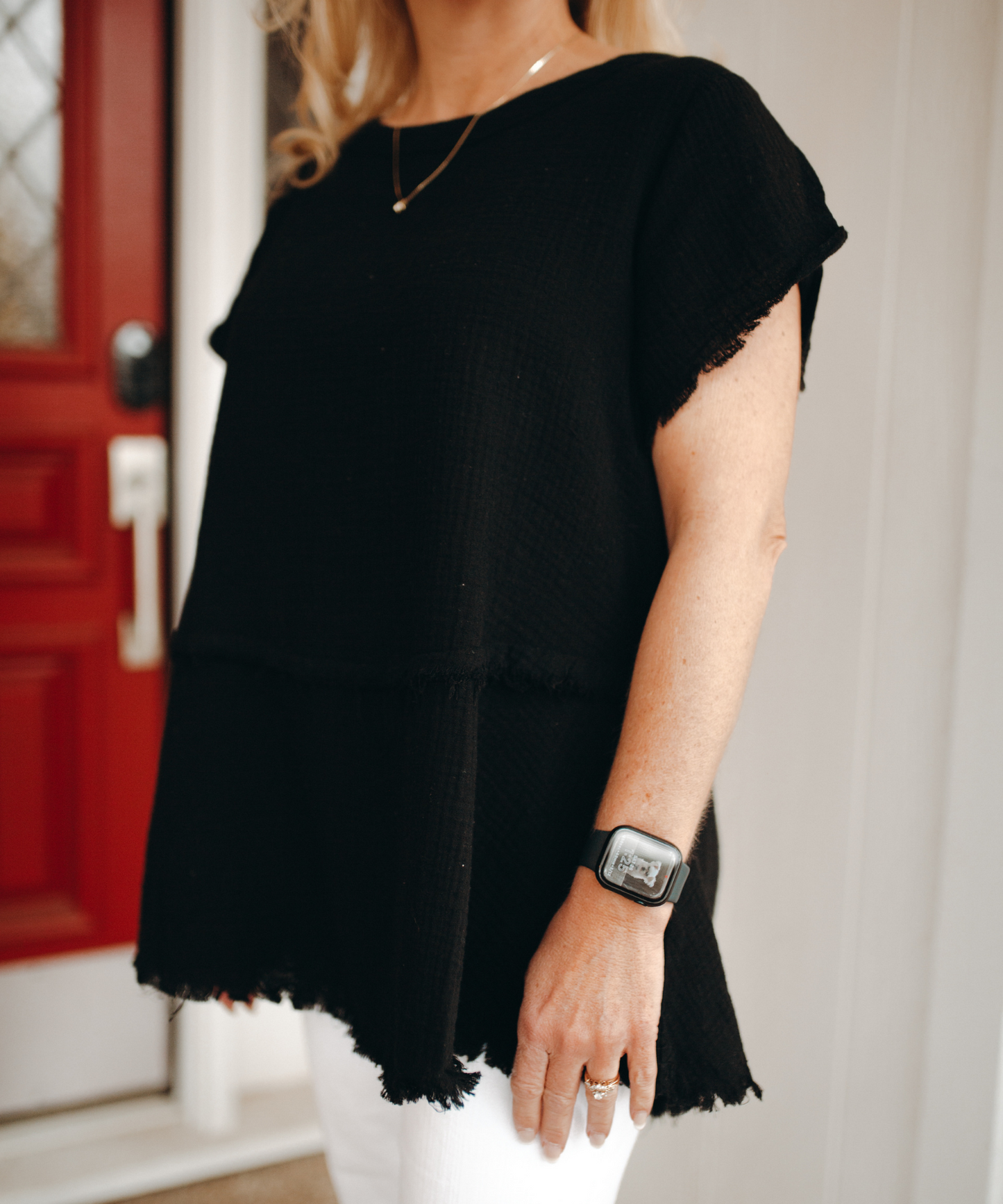 Sweet Top with Fringe Benefits