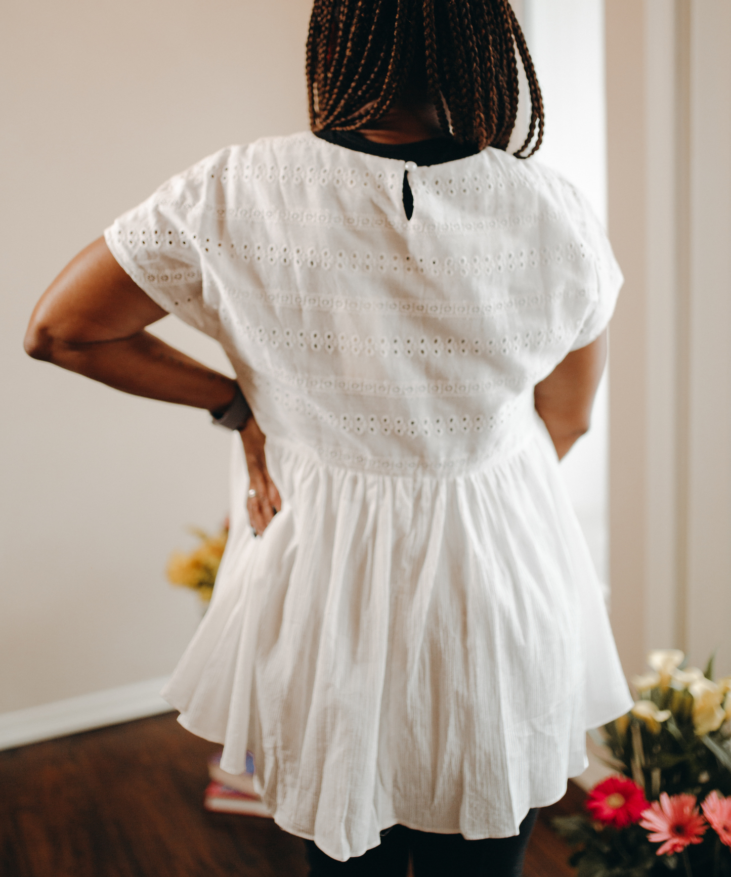 Sweet and Lacy White Blouse