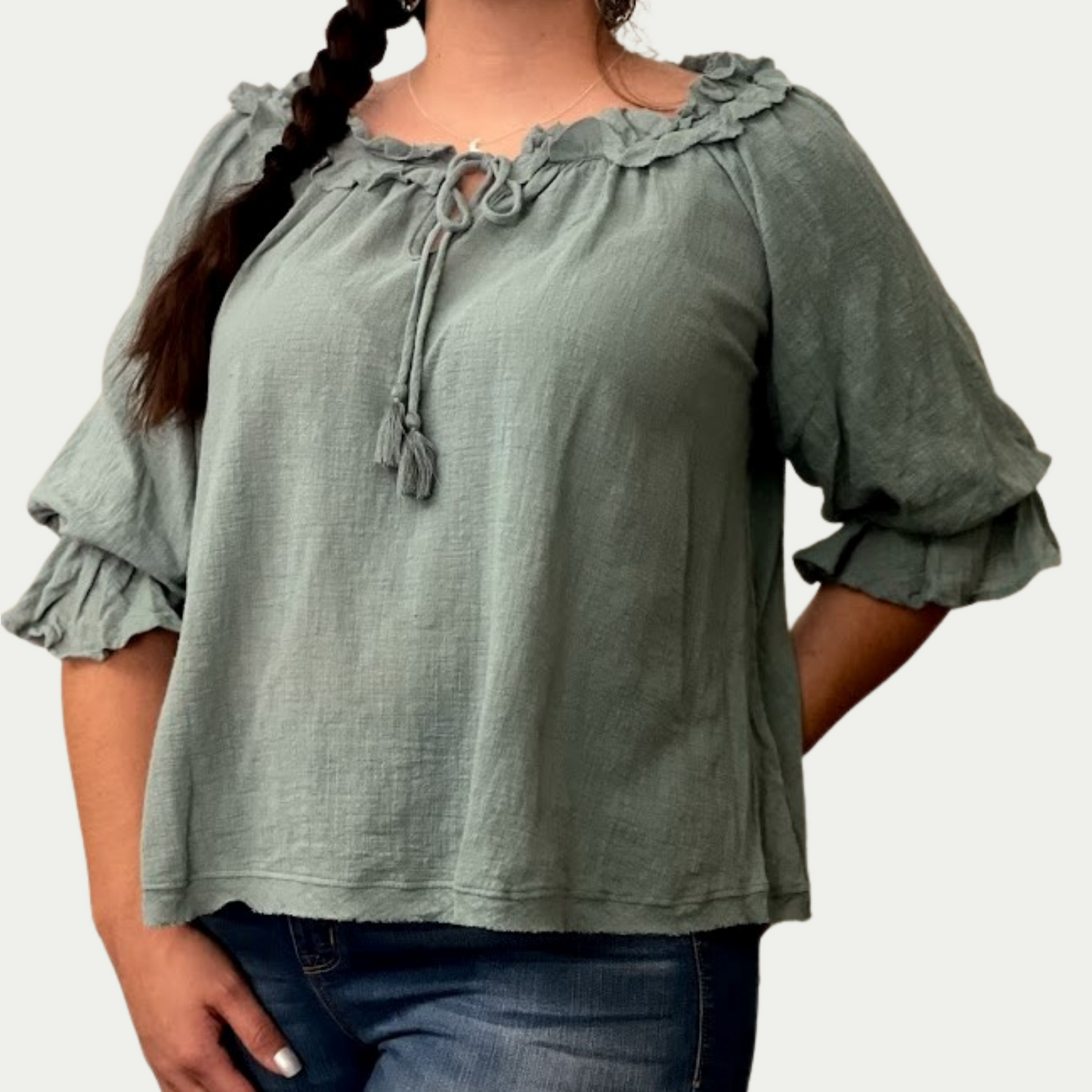 Teal-ishous Top