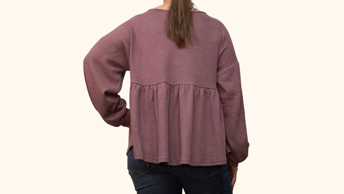 Waffle You Want It - Baby Doll Henley