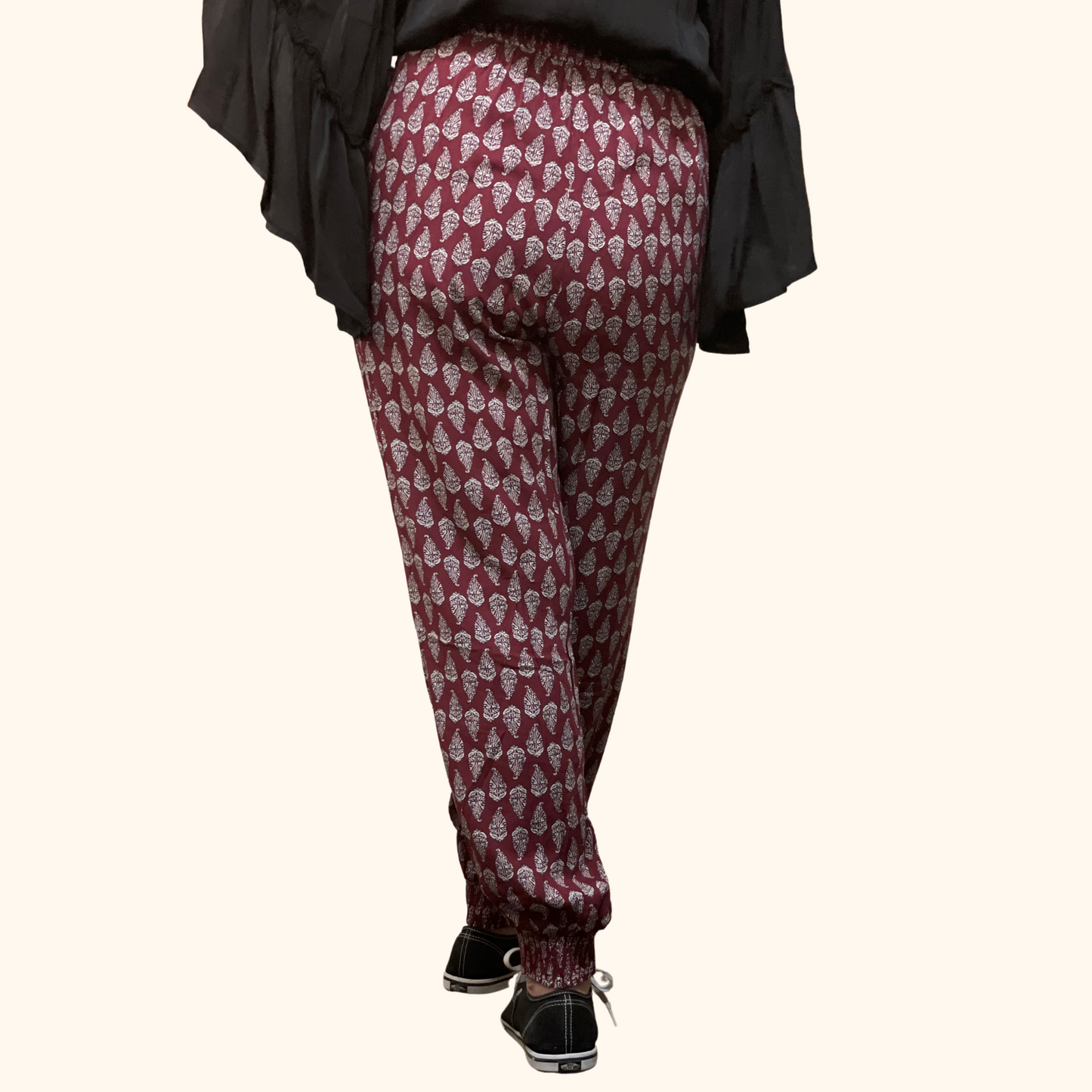 Fall in Love Leaf Burgundy Pants