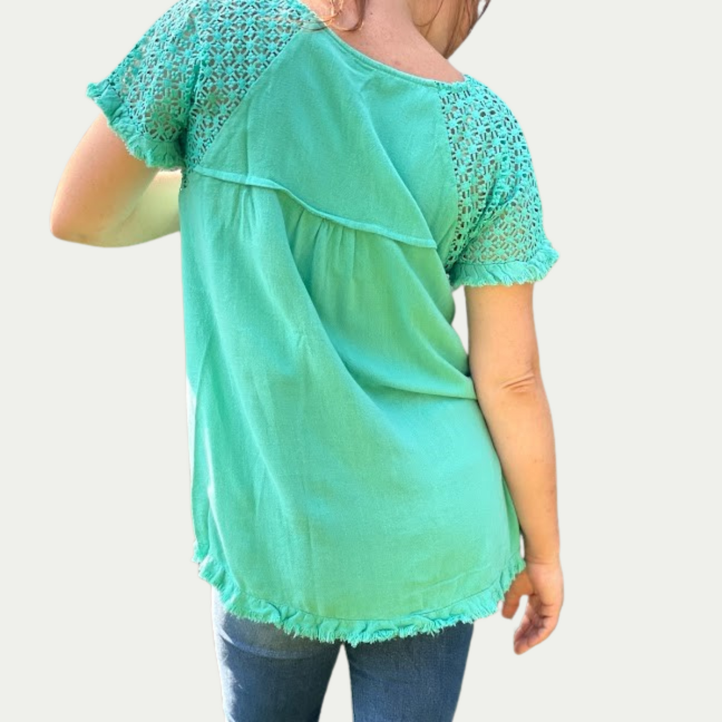 Linen and Lace Top