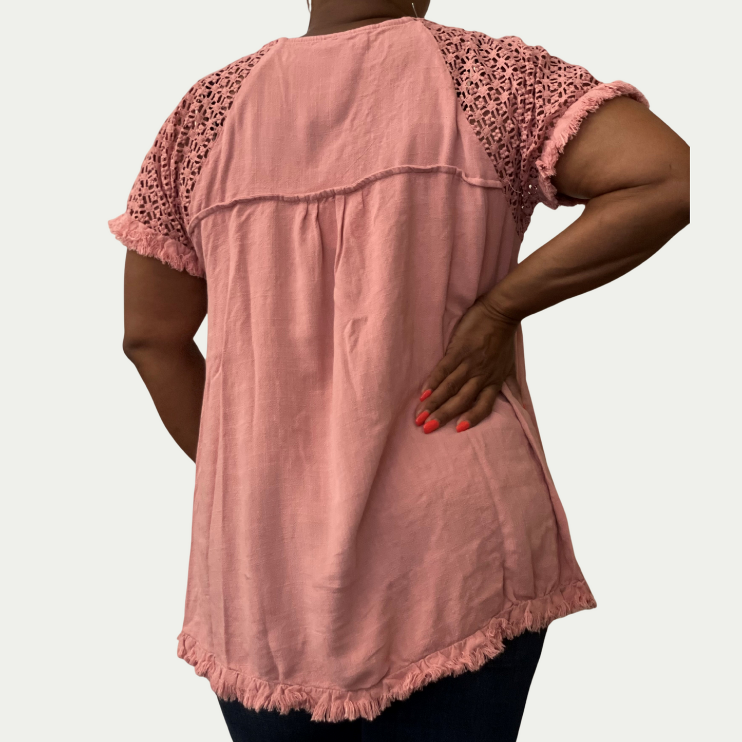 Linen and Lace Top